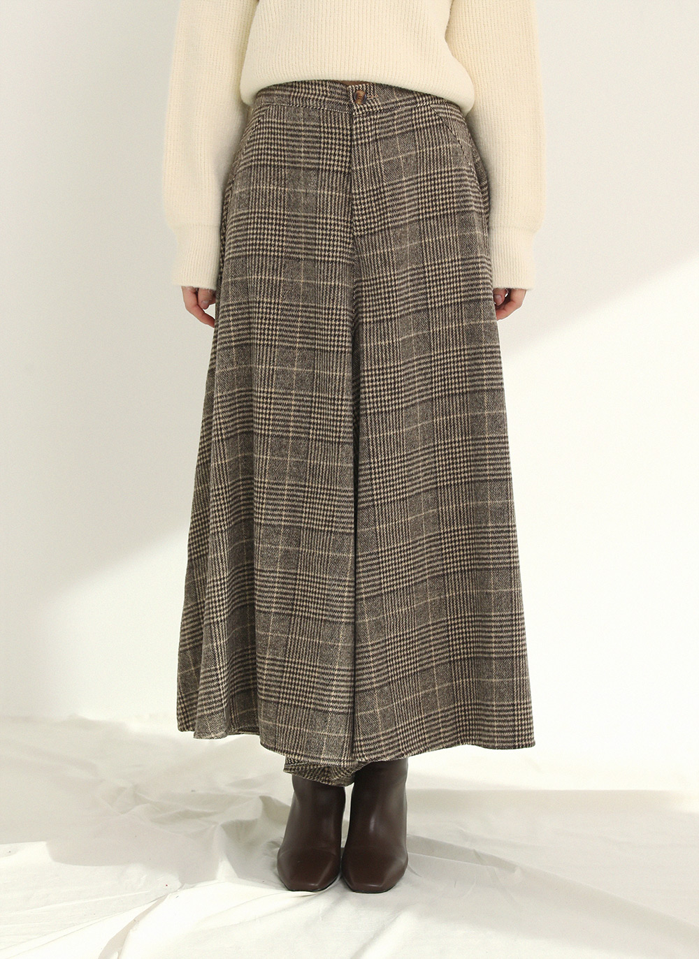起毛チェックワイドフレアパンツ | DHOLIC | 詳細画像16