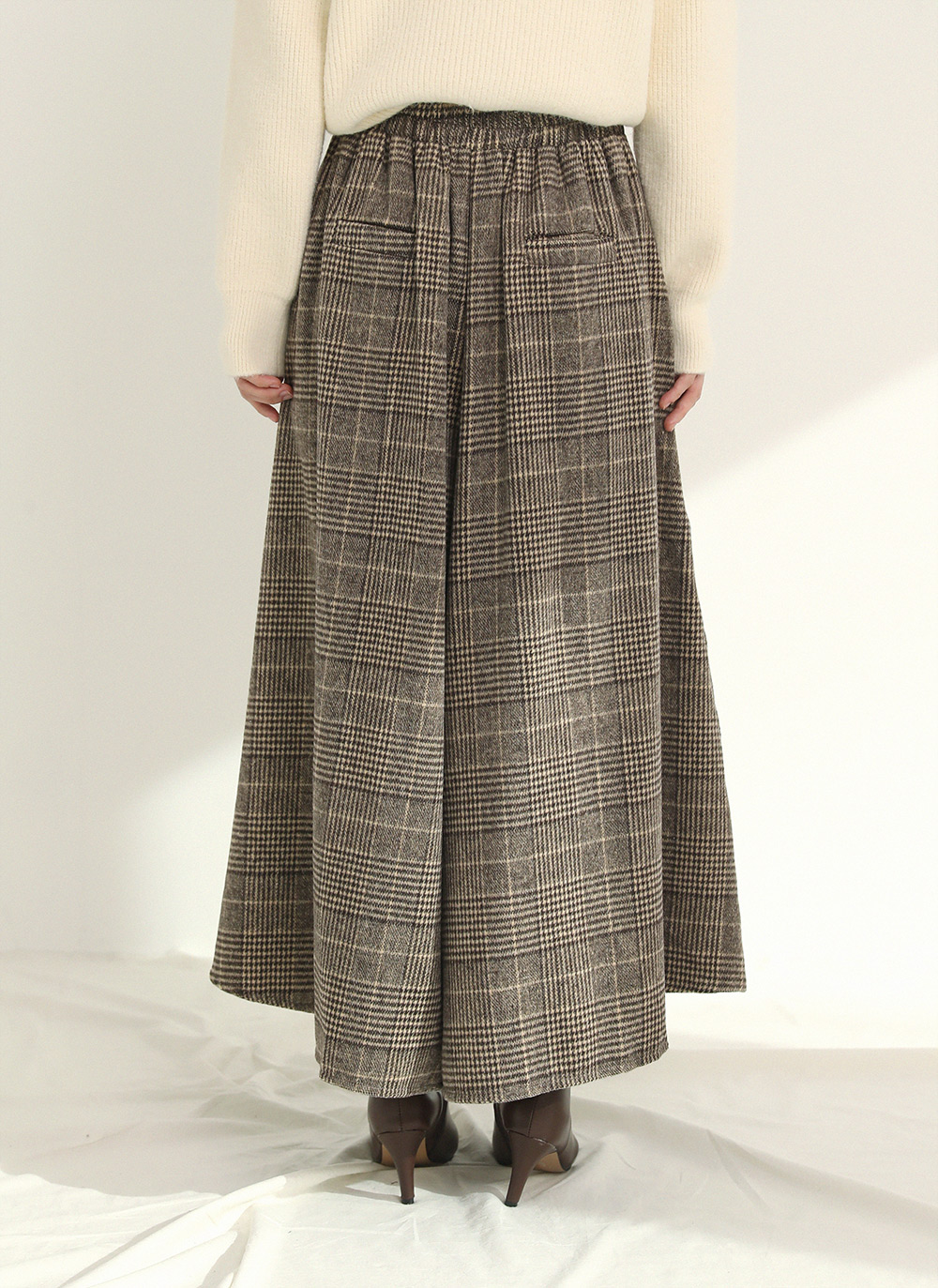 起毛チェックワイドフレアパンツ | DHOLIC | 詳細画像18