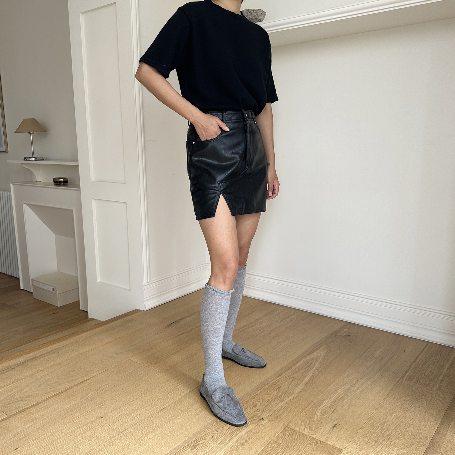 スエード調リボン刺繍ローファー | 詳細画像5