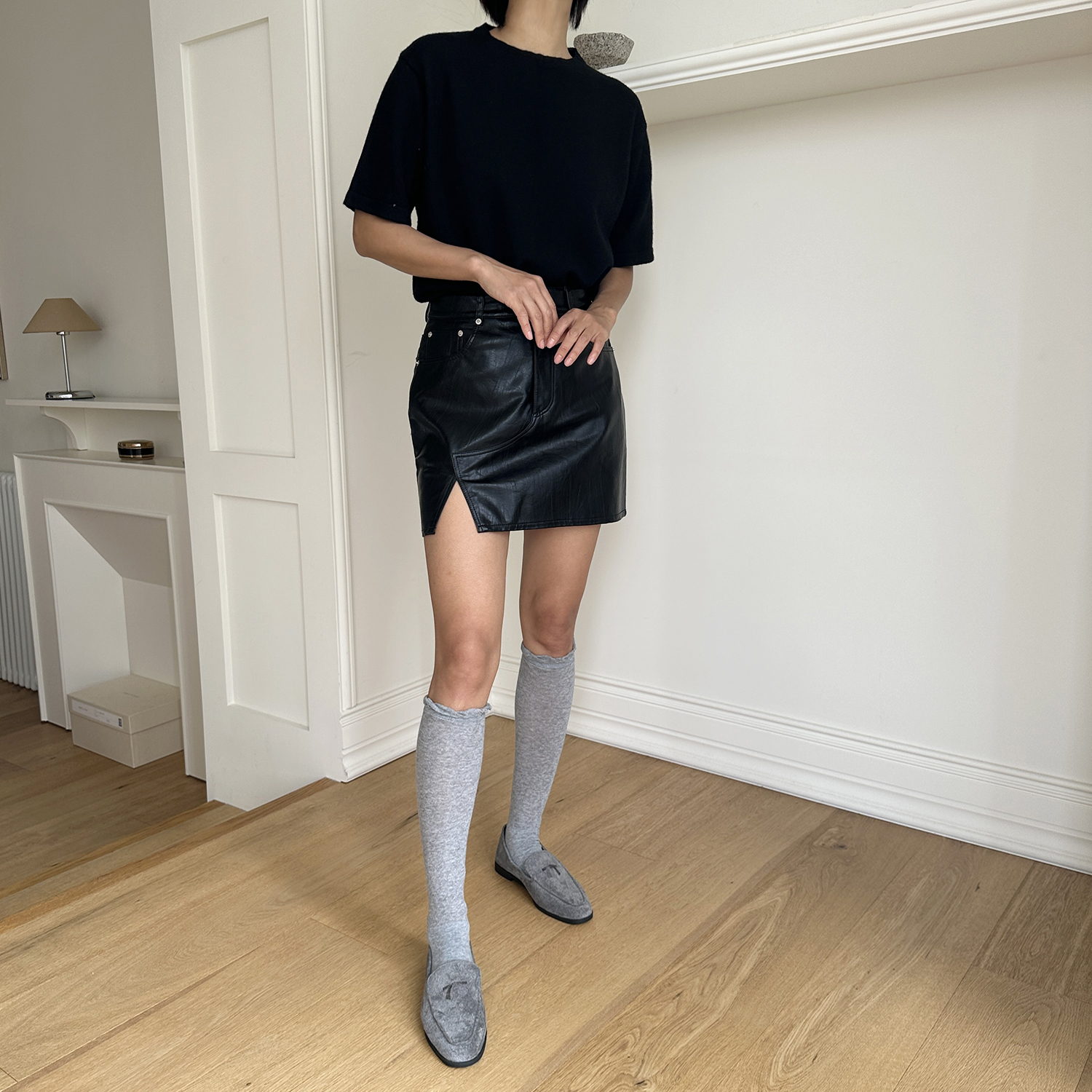 スエード調リボン刺繍ローファー | 詳細画像6