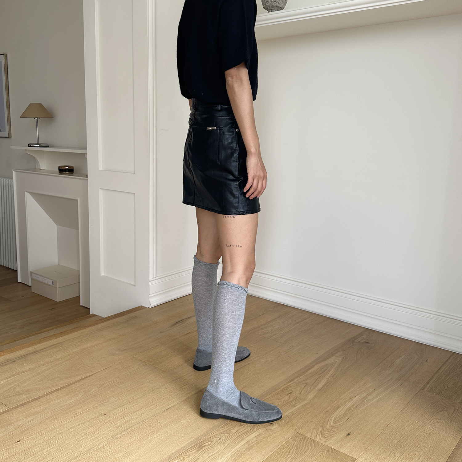 スエード調リボン刺繍ローファー | 詳細画像8