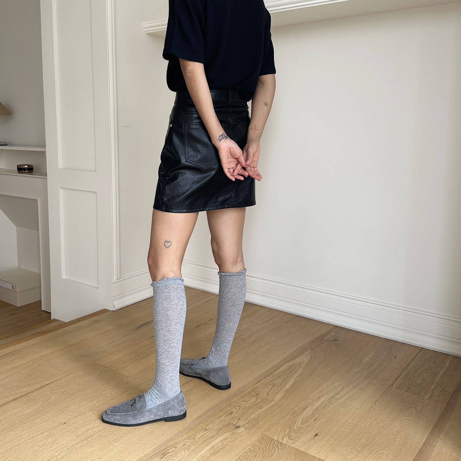 スエード調リボン刺繍ローファー | 詳細画像10