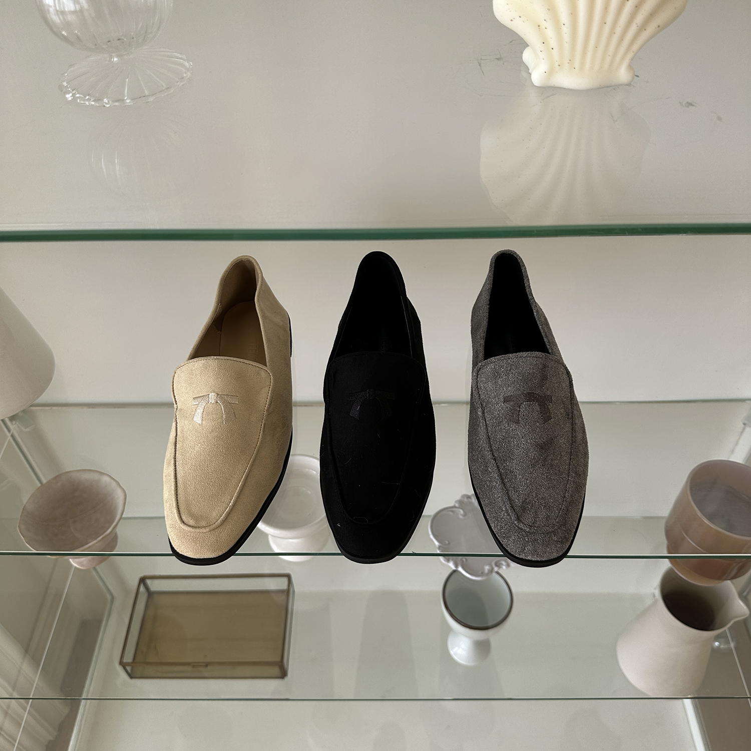 スエード調リボン刺繍ローファー | 詳細画像24