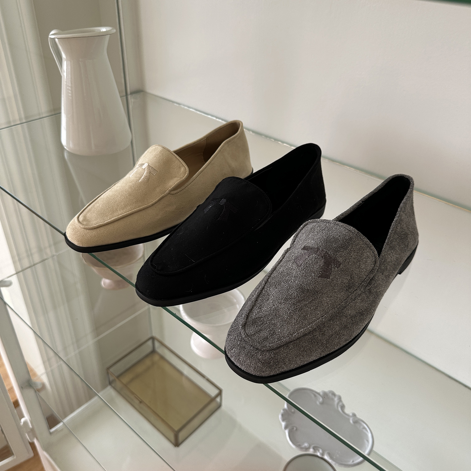 スエード調リボン刺繍ローファー | 詳細画像25