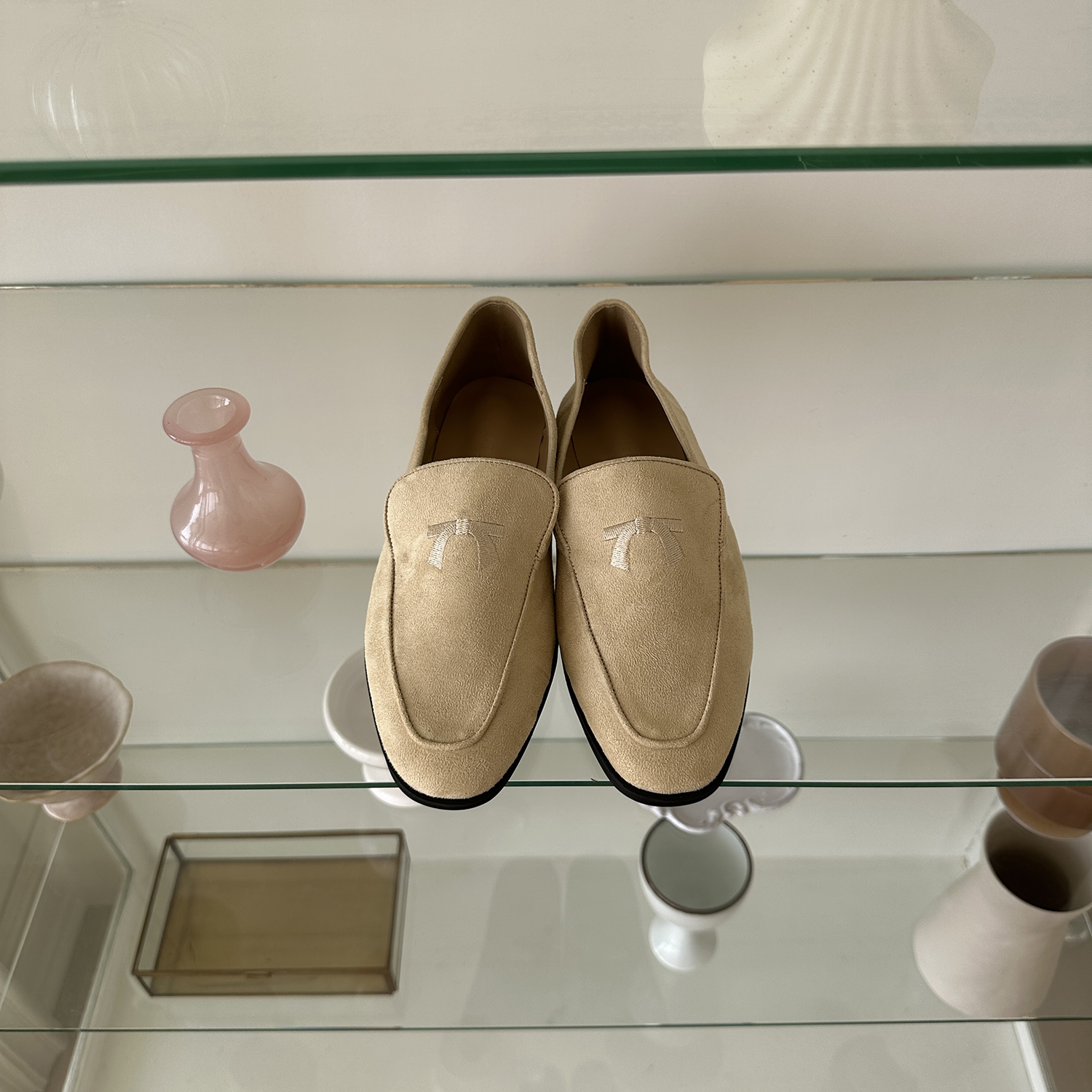 スエード調リボン刺繍ローファー | 詳細画像31