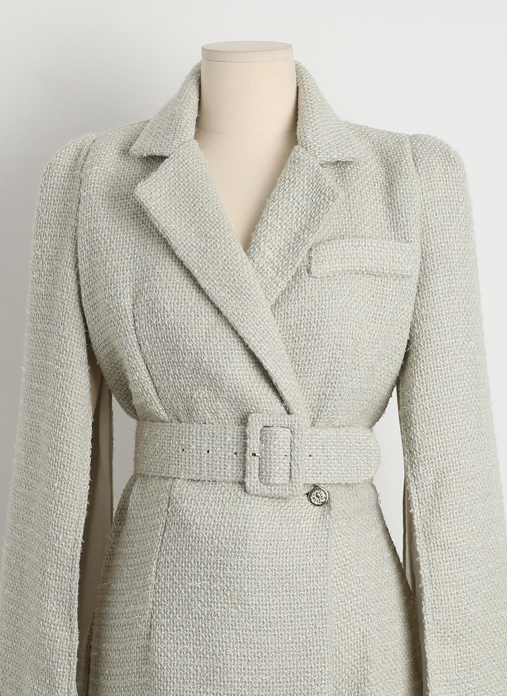 ベルト付ウール混ツイードラップオールインワン | DHOLIC | 詳細画像18