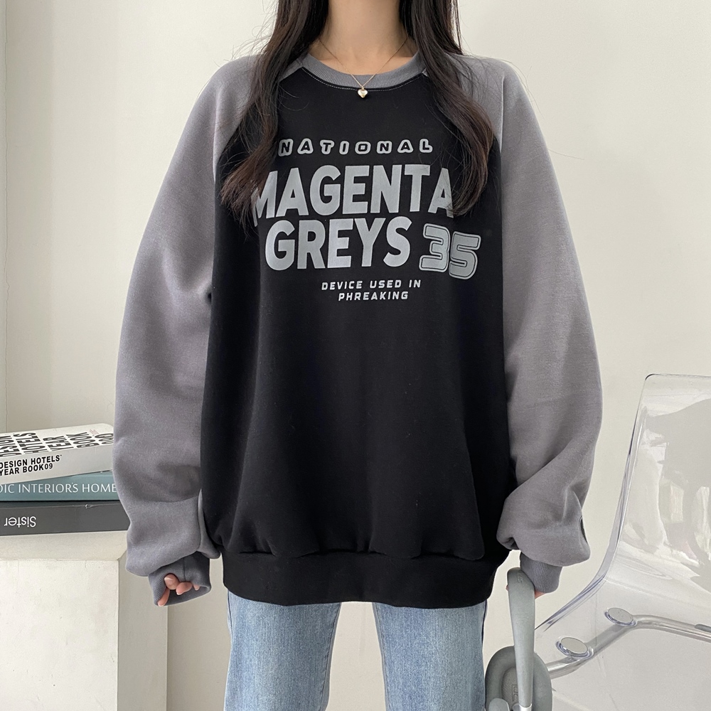 裏起毛MAGENTA配色スウェット | 詳細画像14