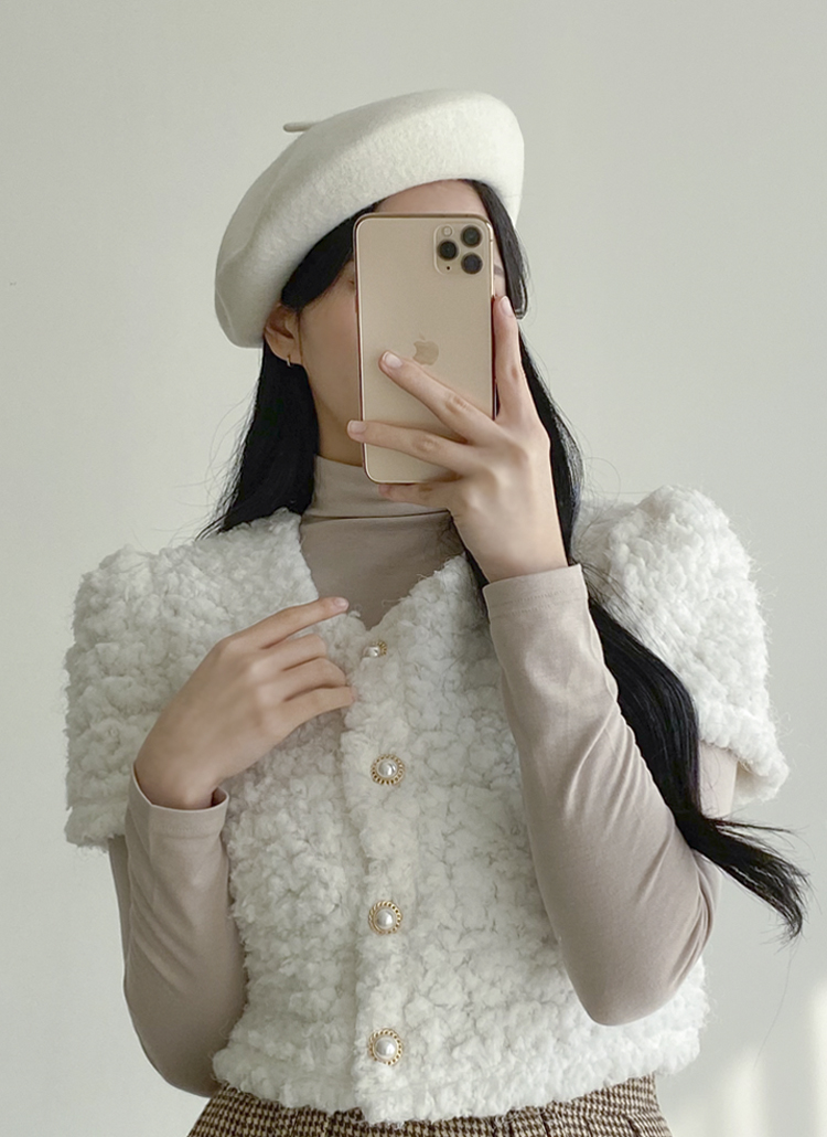 もこもこボア半袖カーディガン | レディースファッション通販 - DHOLIC