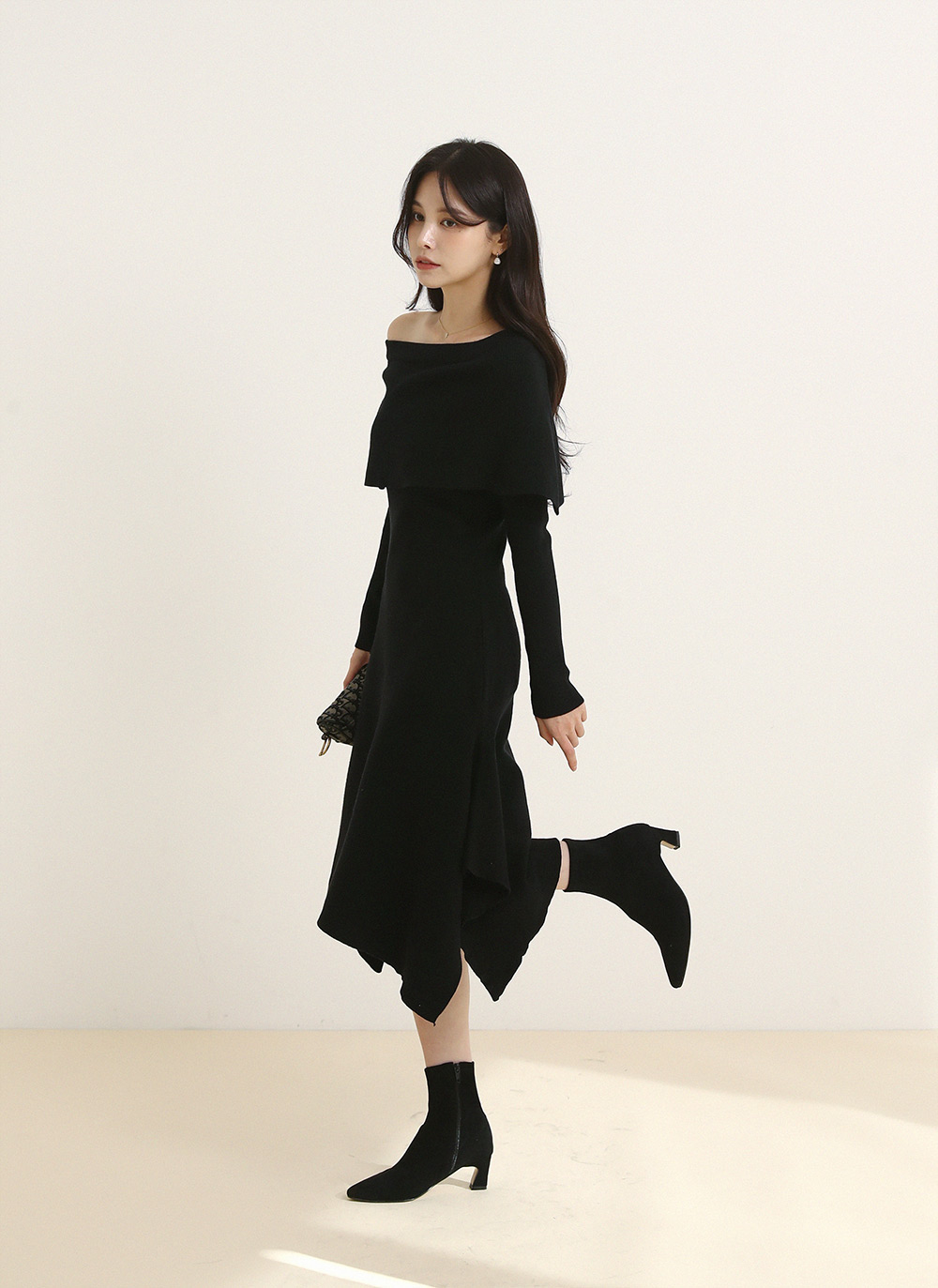 2WAYケープラッフルニットワンピース | DHOLIC | 詳細画像8