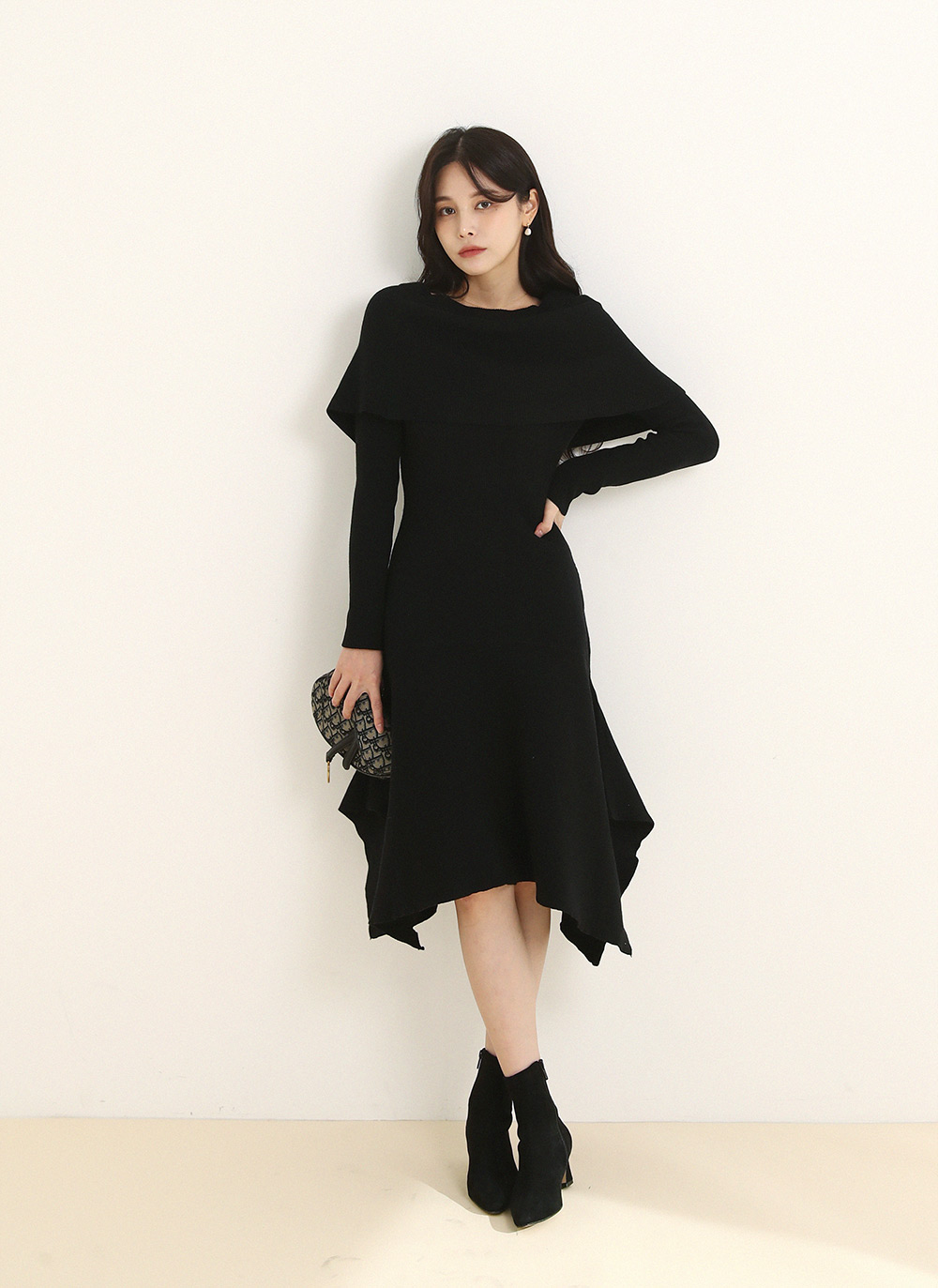 2WAYケープラッフルニットワンピース | DHOLIC | 詳細画像10