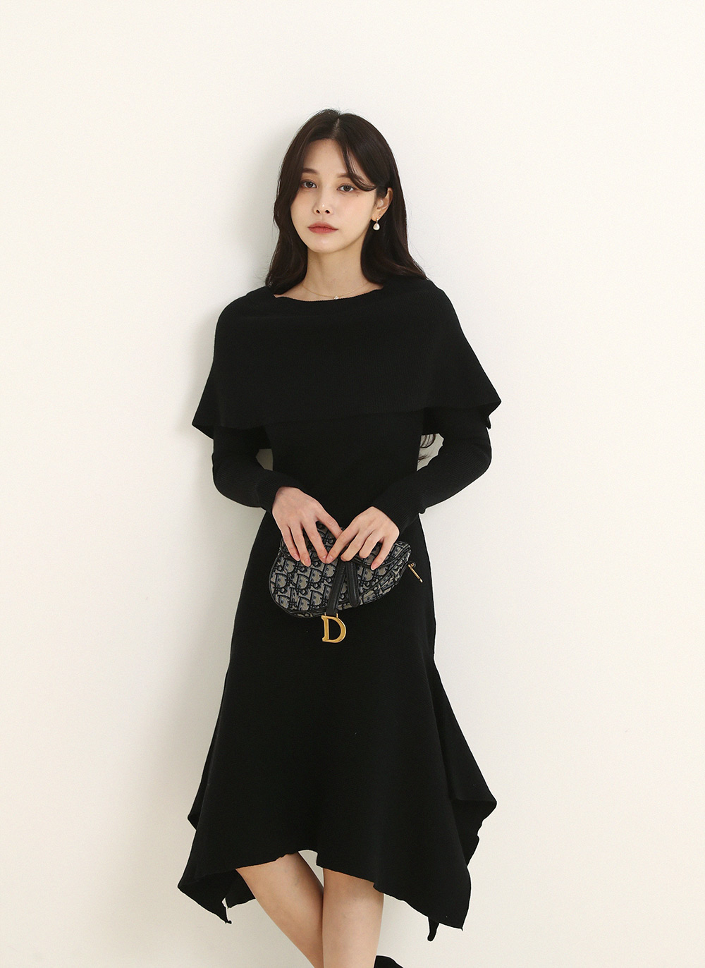 2WAYケープラッフルニットワンピース | DHOLIC | 詳細画像11