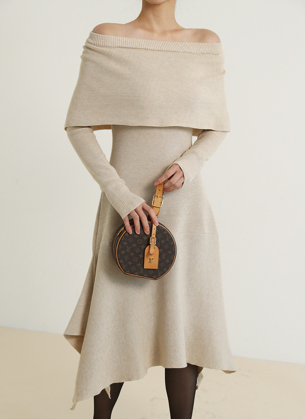 2WAYケープラッフルニットワンピース | DHOLIC | 詳細画像13