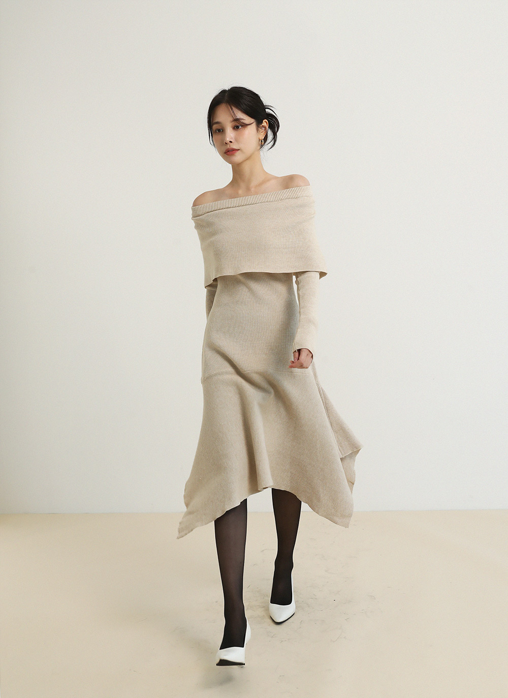 2WAYケープラッフルニットワンピース | DHOLIC | 詳細画像14