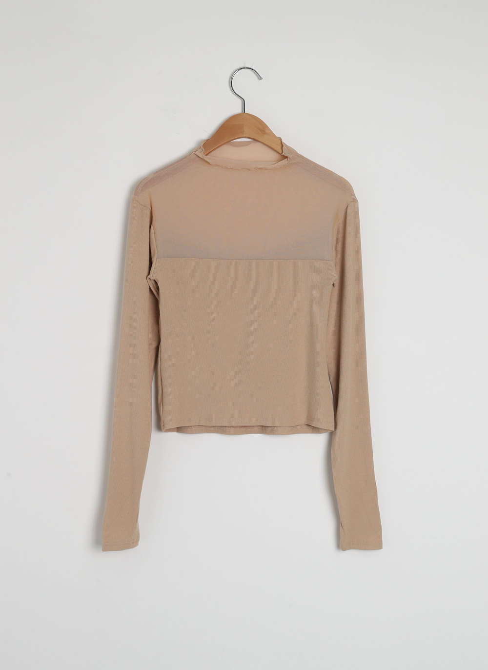 シースルーパネルハーフネックTシャツ | DHOLIC | 詳細画像24