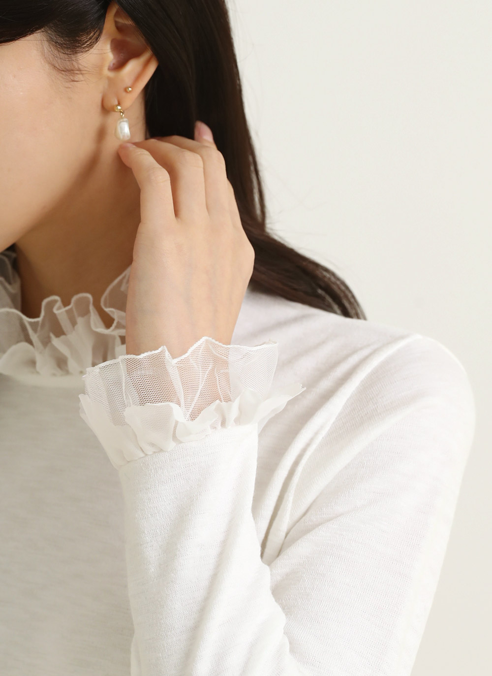 シフォンフリルヘムTシャツ | DHOLIC | 詳細画像9