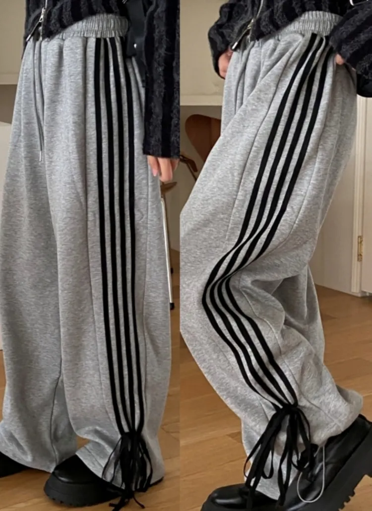 ファー裏地トラックリボンパンツ | mandarinetree | 詳細画像1