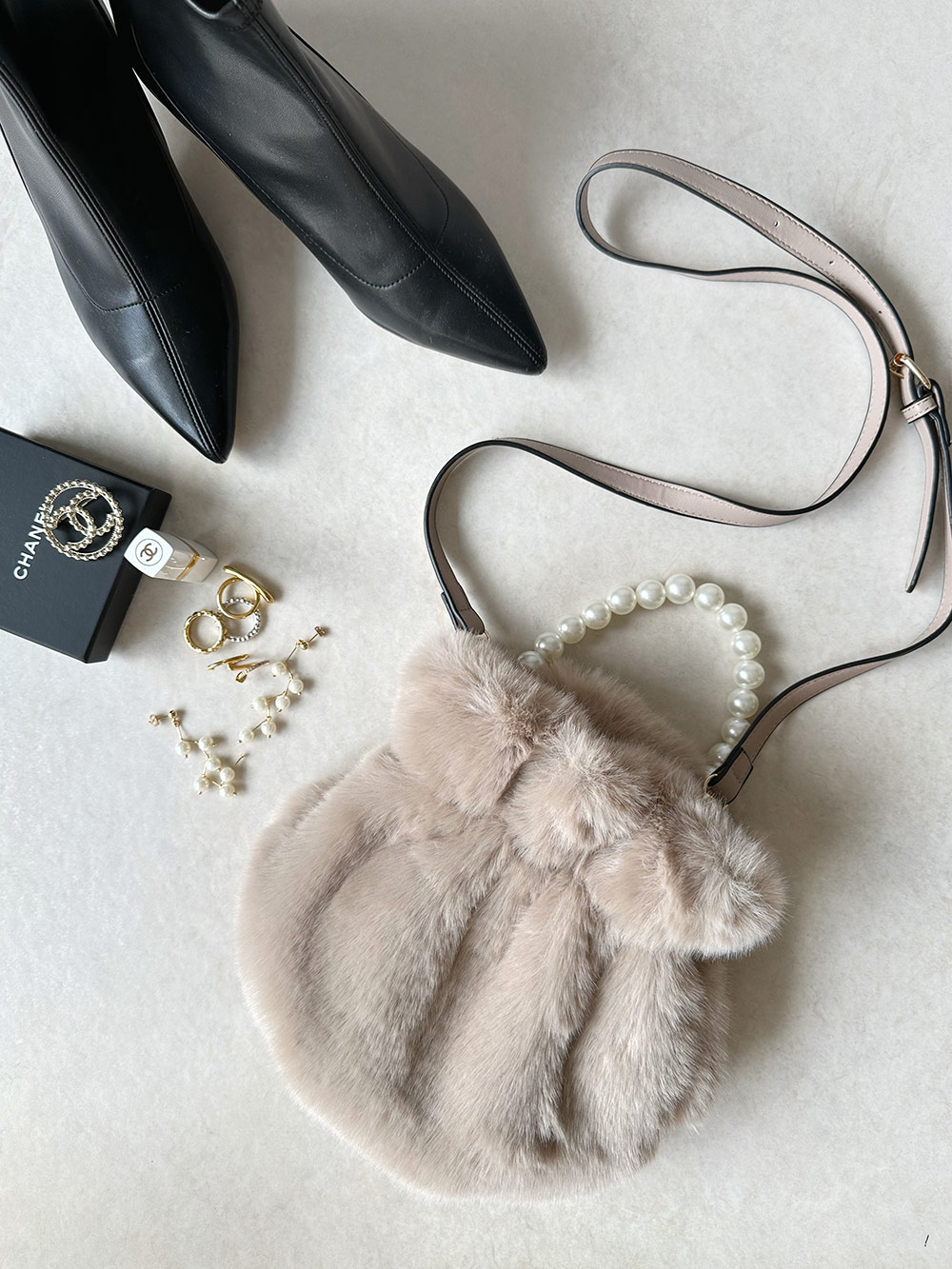 2WAYフェイクパールファーバッグ | 詳細画像2