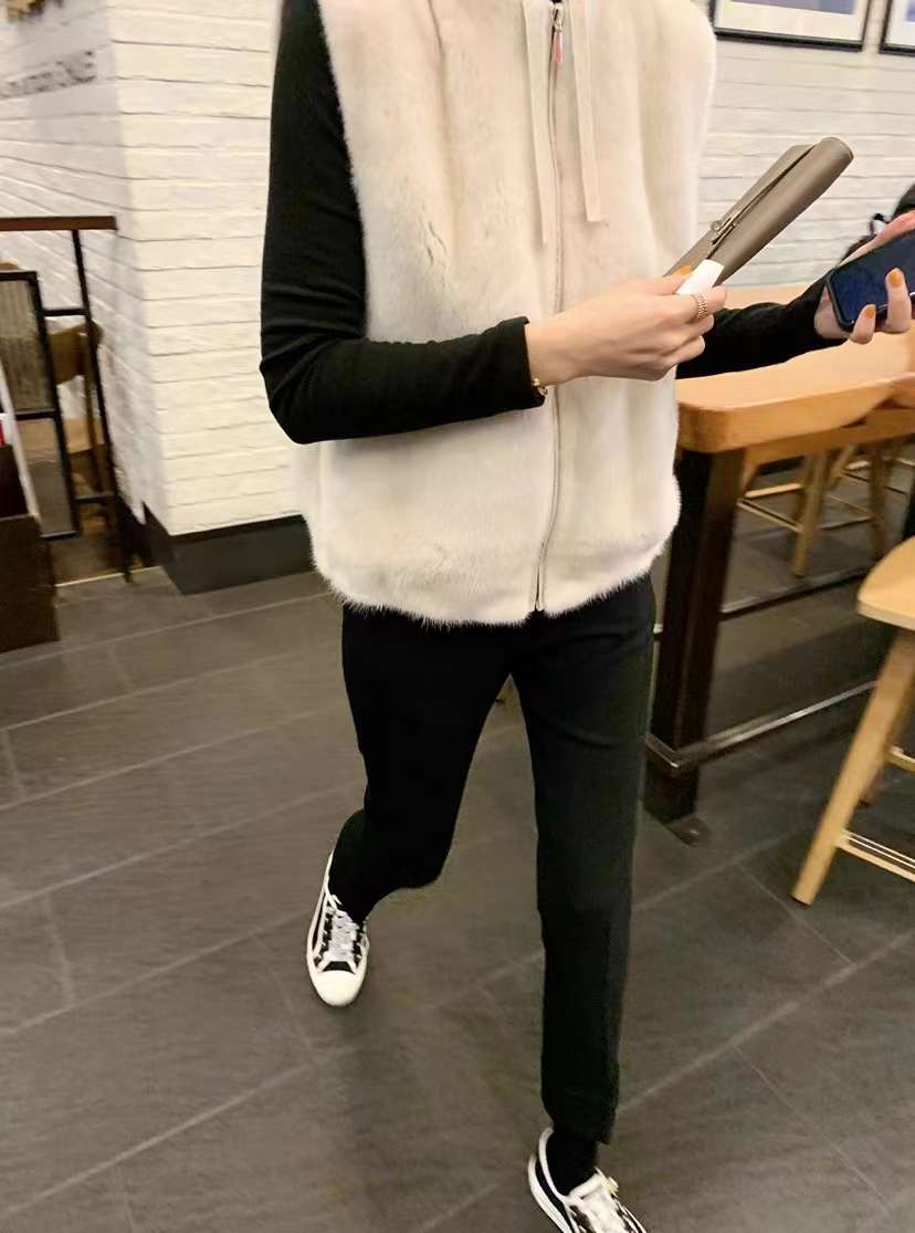 ウール混フード付エコファーストリングベスト | 詳細画像3