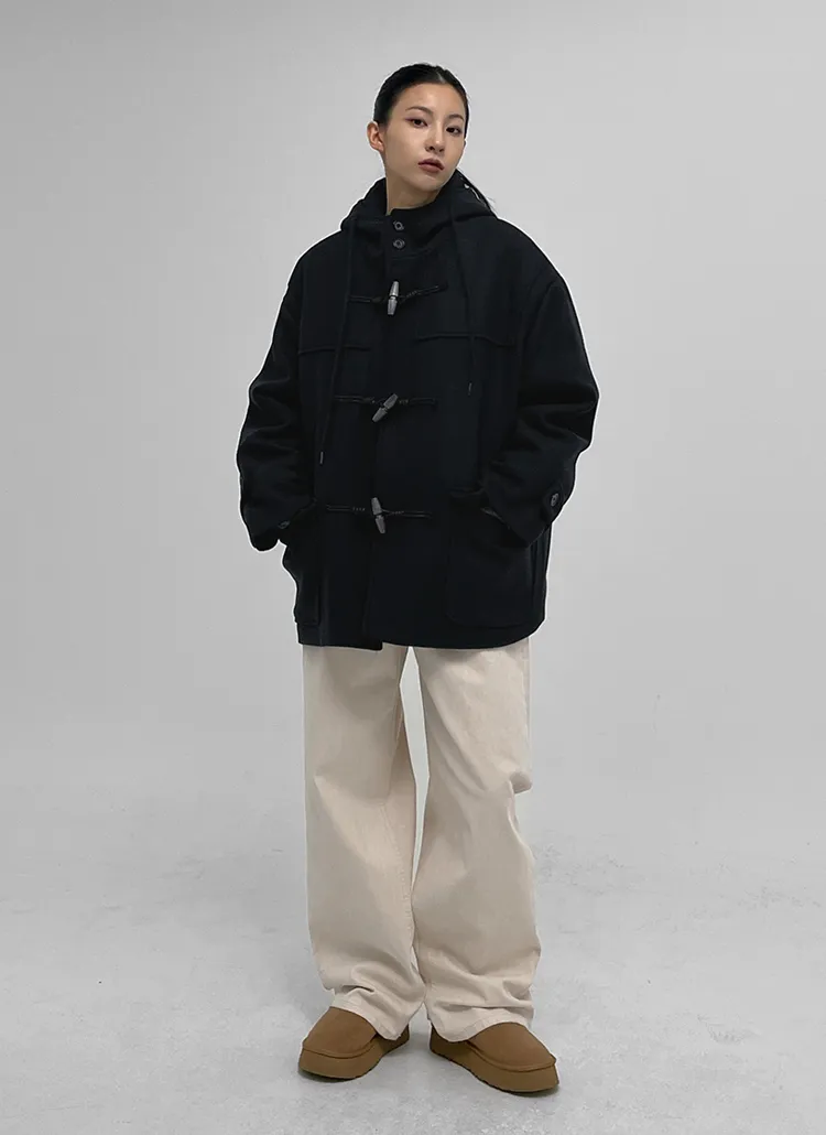 キルト裏地フードダッフルコート | blackup | 詳細画像1