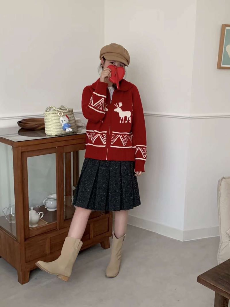 カラーノルディックジップカーディガン | 詳細画像3