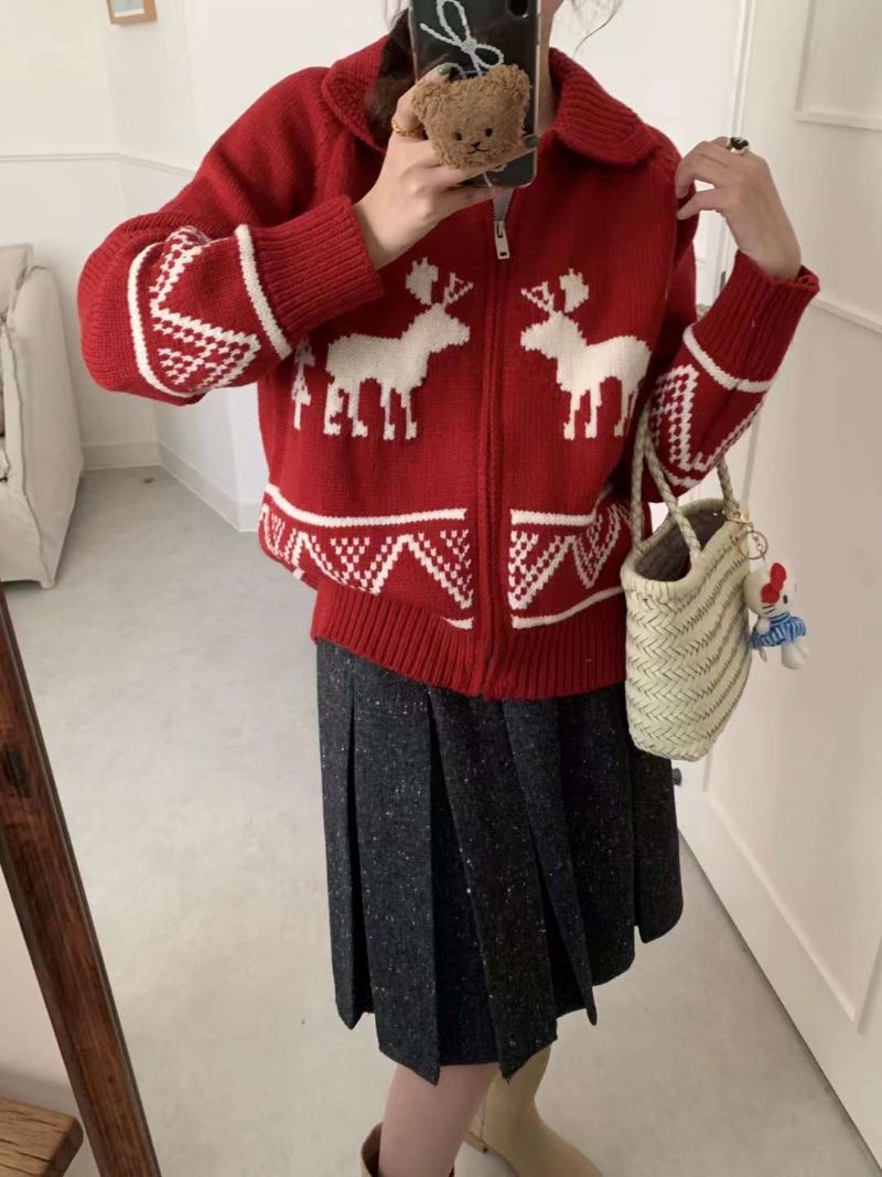 カラーノルディックジップカーディガン | 詳細画像4