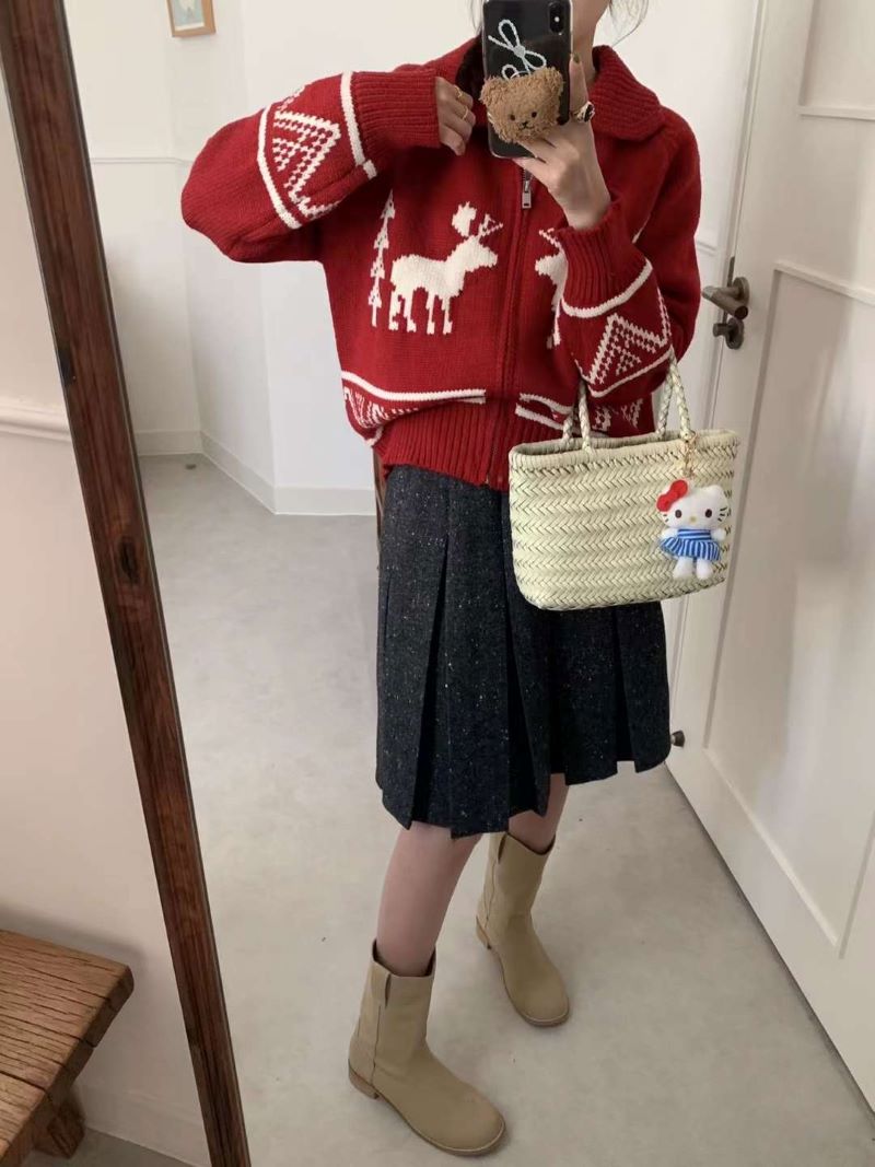 カラーノルディックジップカーディガン | 詳細画像5