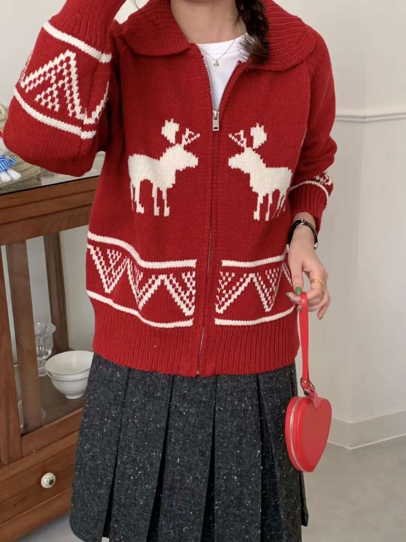 カラーノルディックジップカーディガン | 詳細画像6