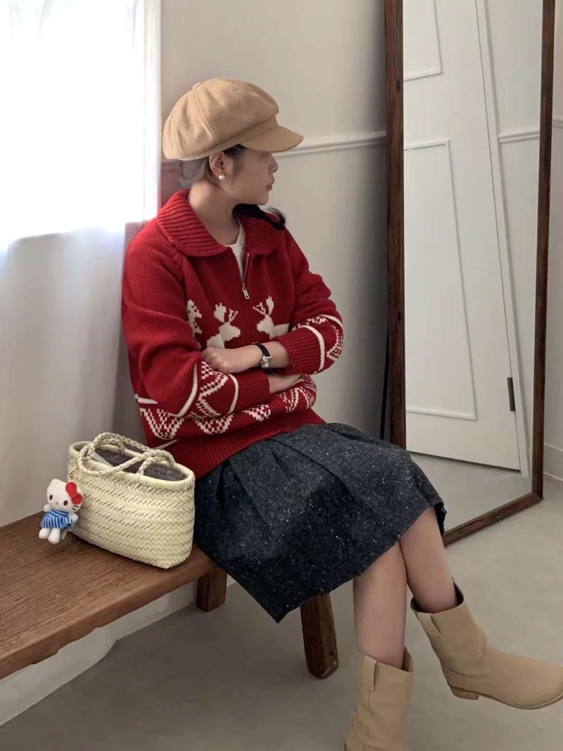 カラーノルディックジップカーディガン | 詳細画像7