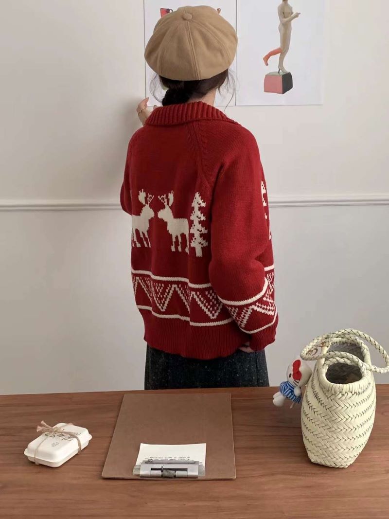 カラーノルディックジップカーディガン | 詳細画像9