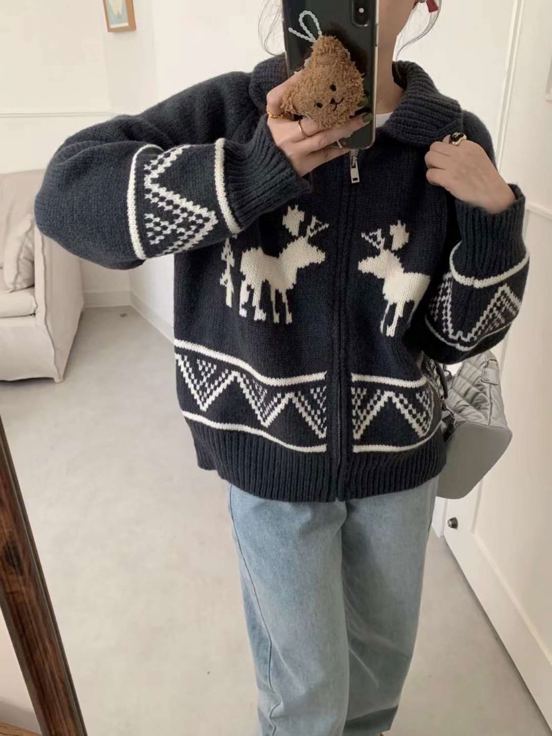 カラーノルディックジップカーディガン | 詳細画像11