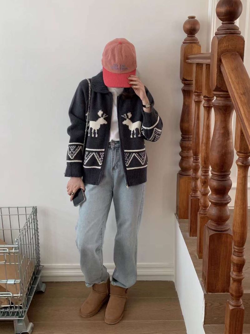 カラーノルディックジップカーディガン | 詳細画像13