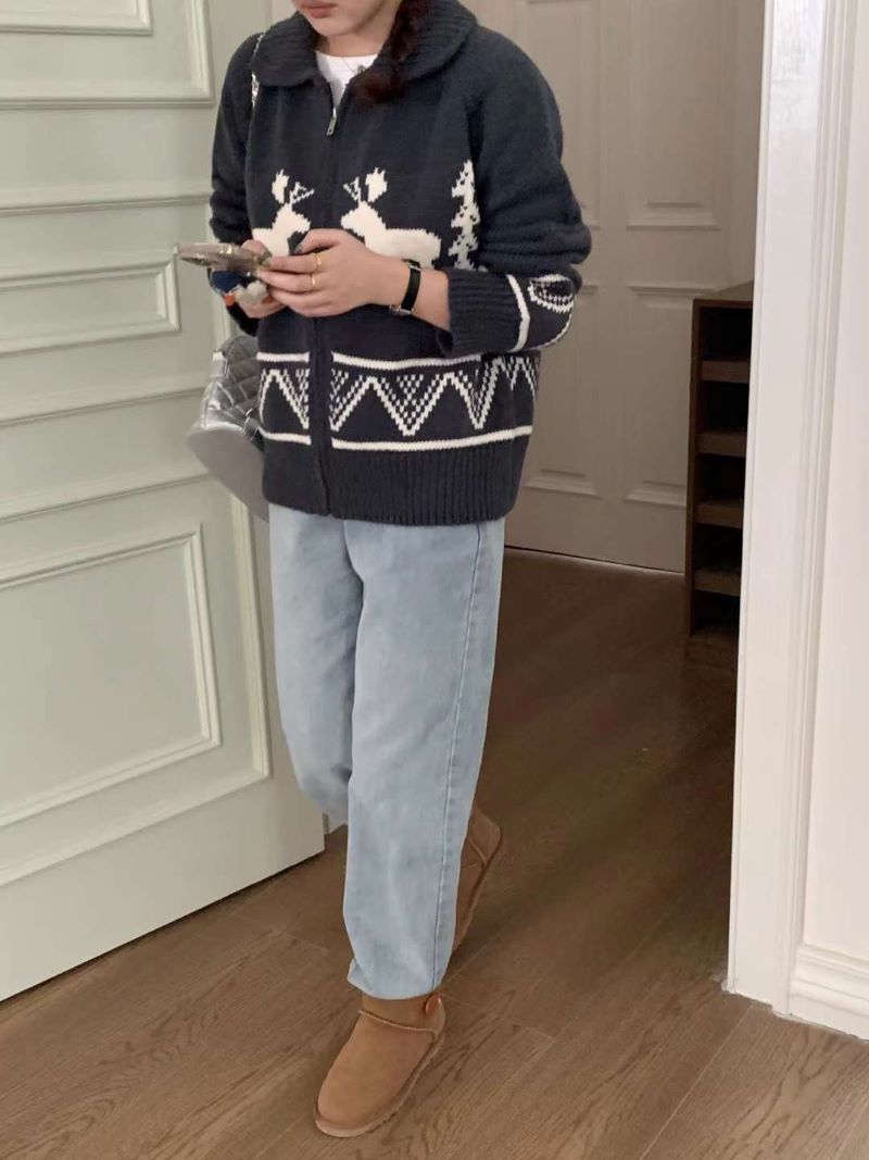 カラーノルディックジップカーディガン | 詳細画像14