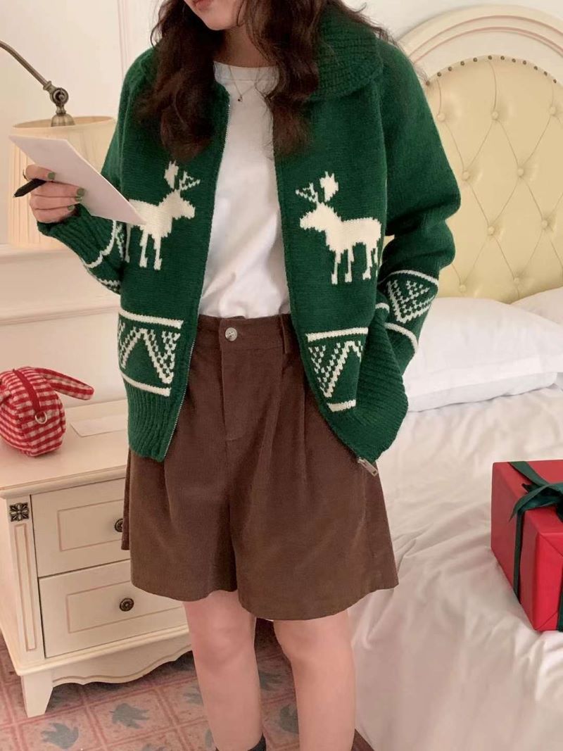 カラーノルディックジップカーディガン | 詳細画像19