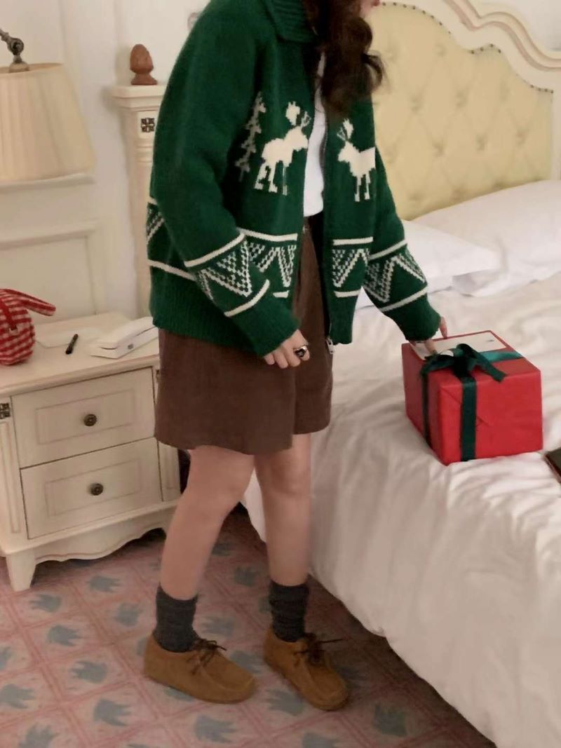 カラーノルディックジップカーディガン | 詳細画像24