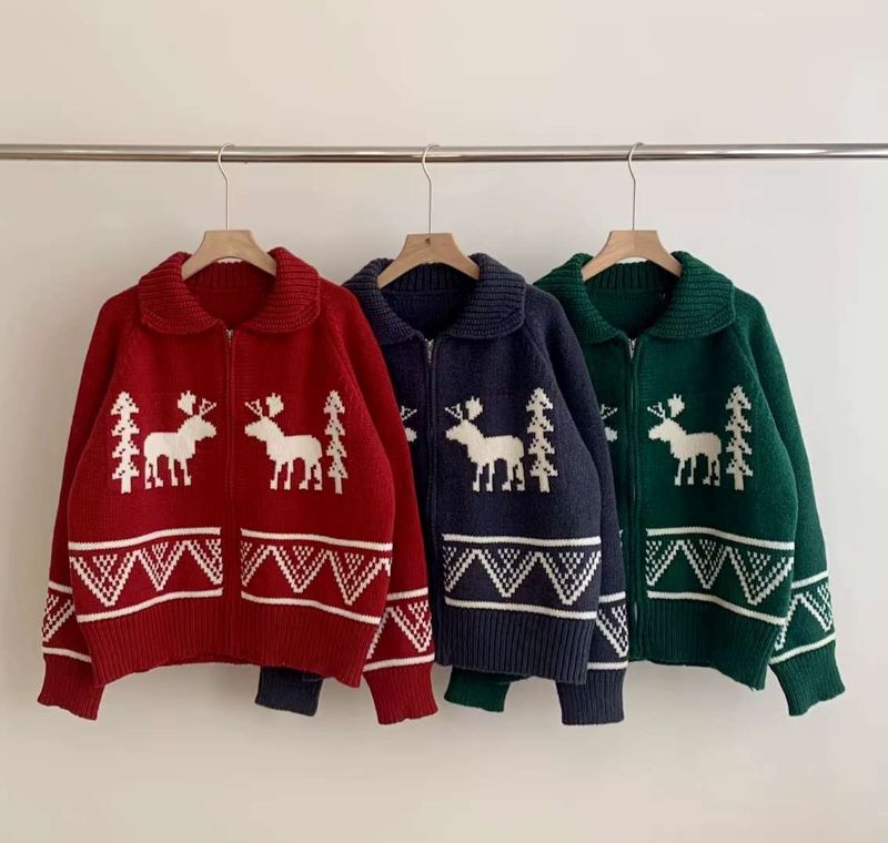 カラーノルディックジップカーディガン | 詳細画像33