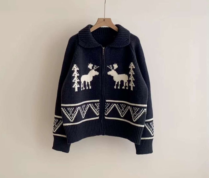 カラーノルディックジップカーディガン | 詳細画像35