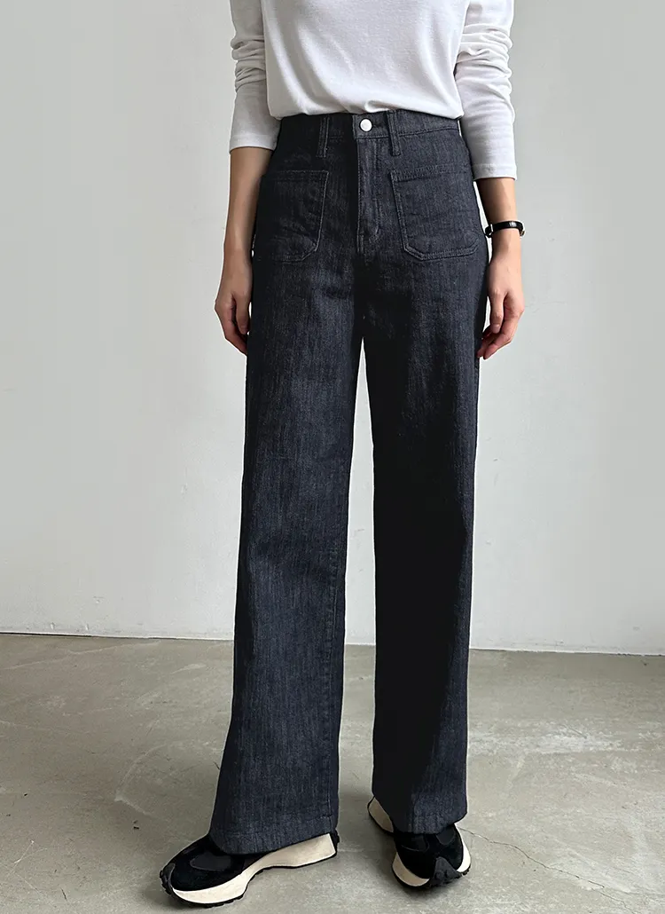 裏起毛ノンフェードポケットデニムパンツ | freepany | 詳細画像1