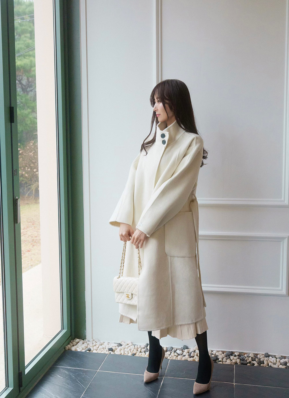 ストラップ付2WAYウールハンドメイドコート | レディース