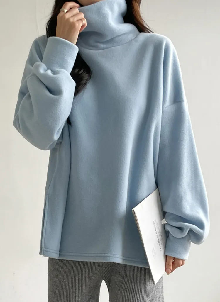 両起毛タートルサイドスリットスウェット | pippin | 詳細画像1