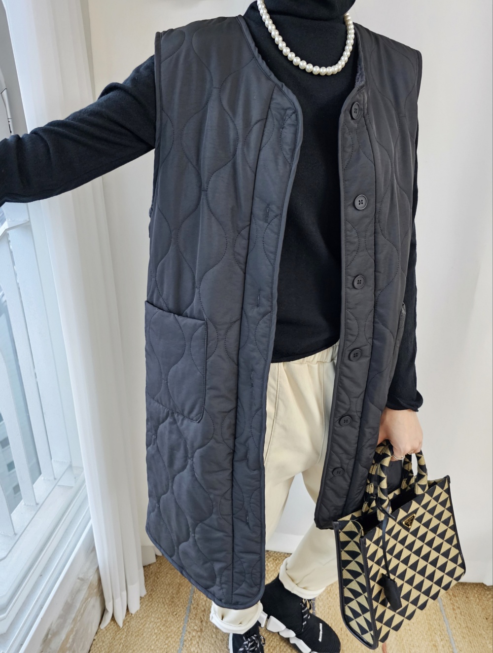 リバーシブルボアキルトロングベスト | 詳細画像4