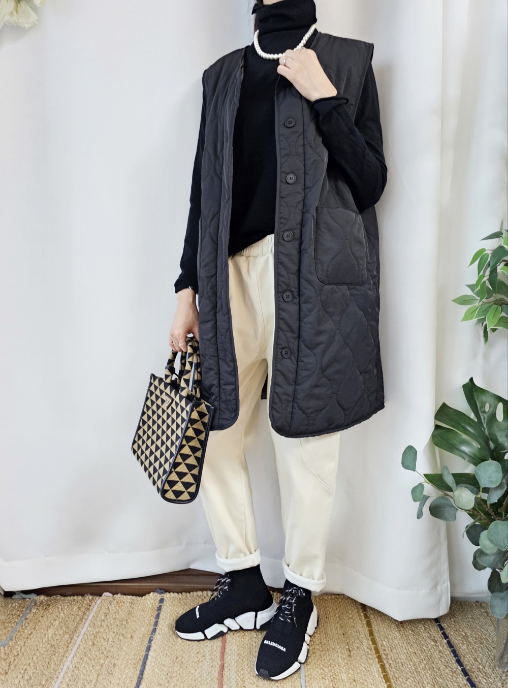 リバーシブルボアキルトロングベスト | 詳細画像10