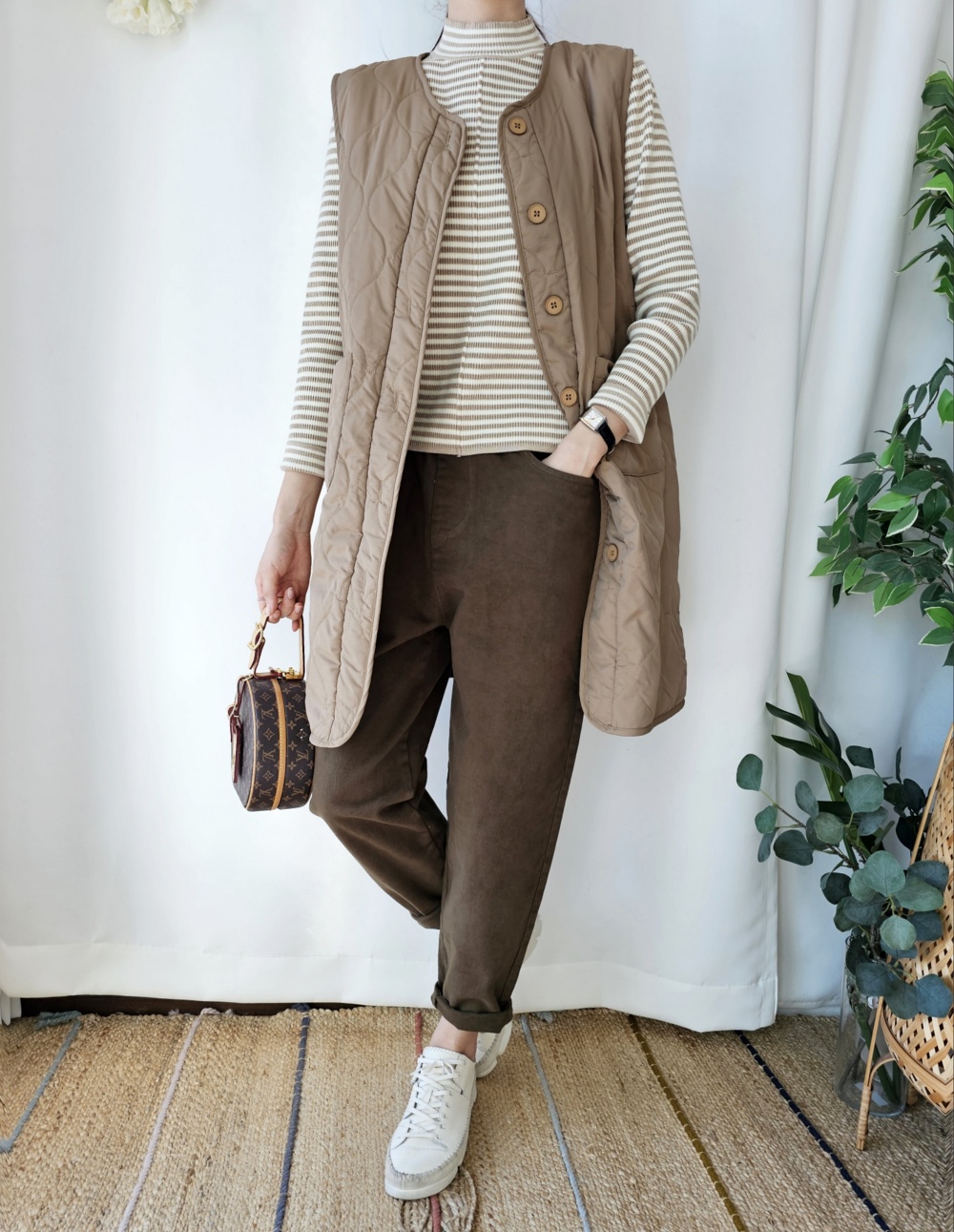 リバーシブルボアキルトロングベスト | 詳細画像16