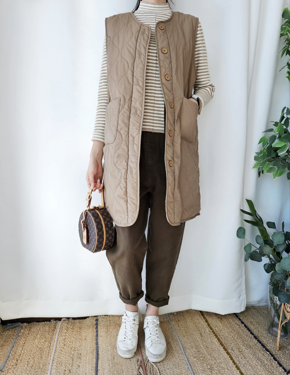 リバーシブルボアキルトロングベスト | 詳細画像19