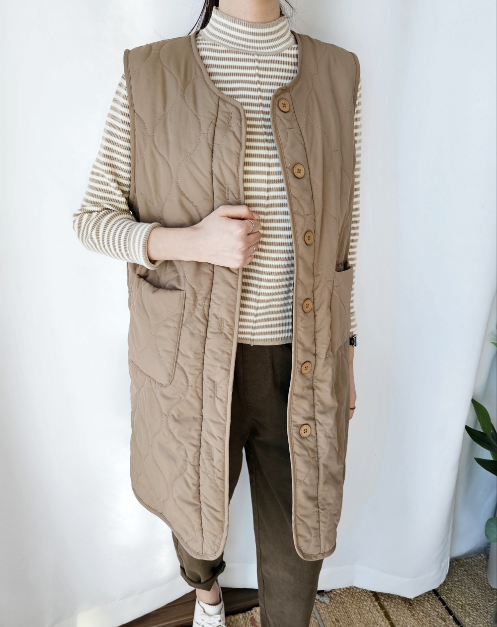 リバーシブルボアキルトロングベスト | 詳細画像21