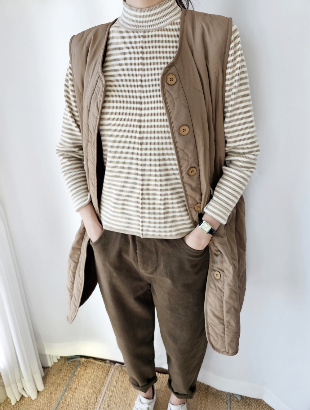 リバーシブルボアキルトロングベスト | 詳細画像22