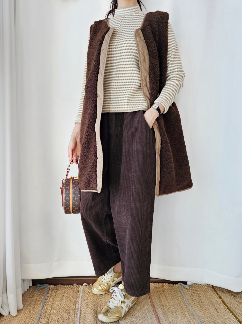 リバーシブルボアキルトロングベスト | 詳細画像26