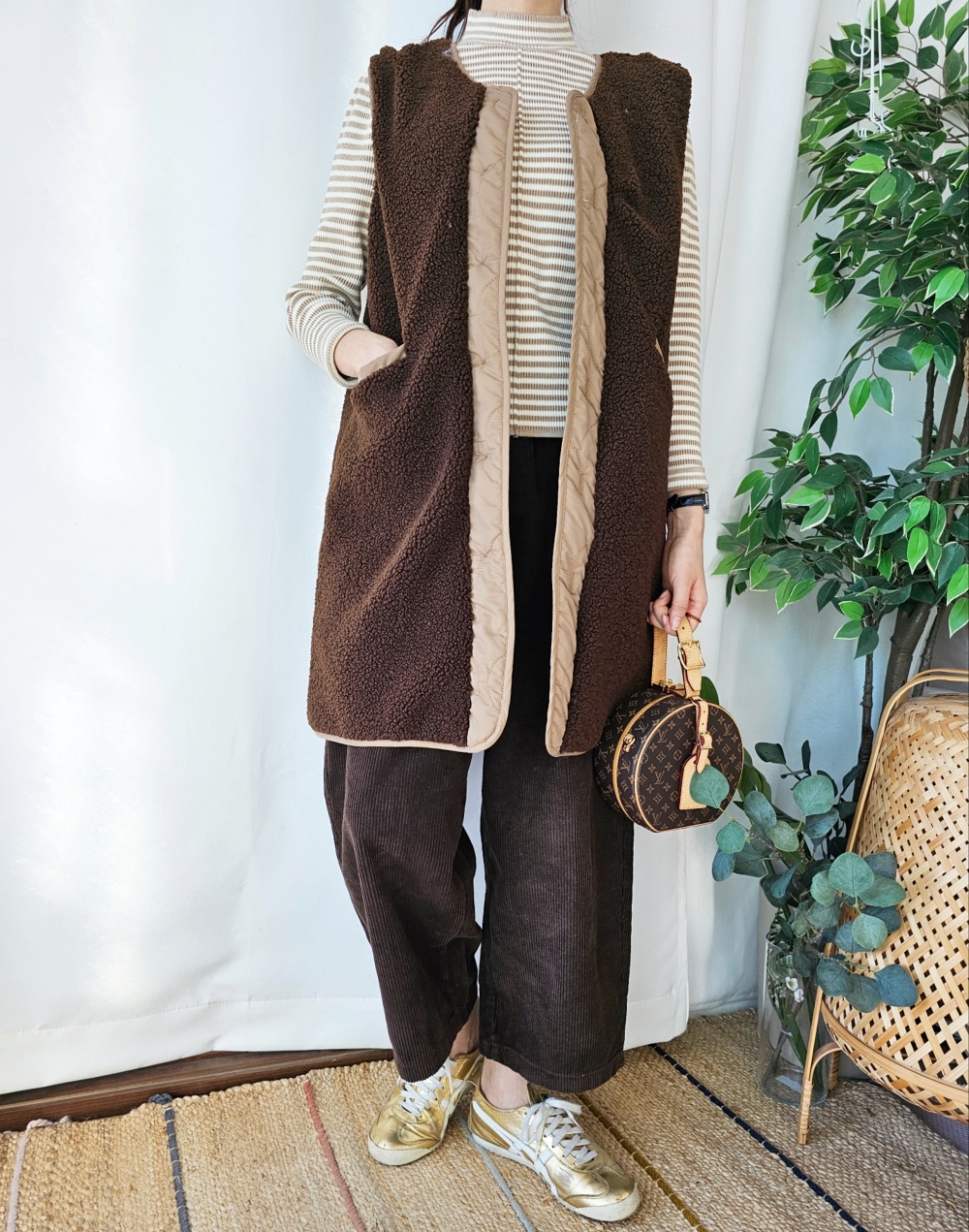 リバーシブルボアキルトロングベスト | 詳細画像27