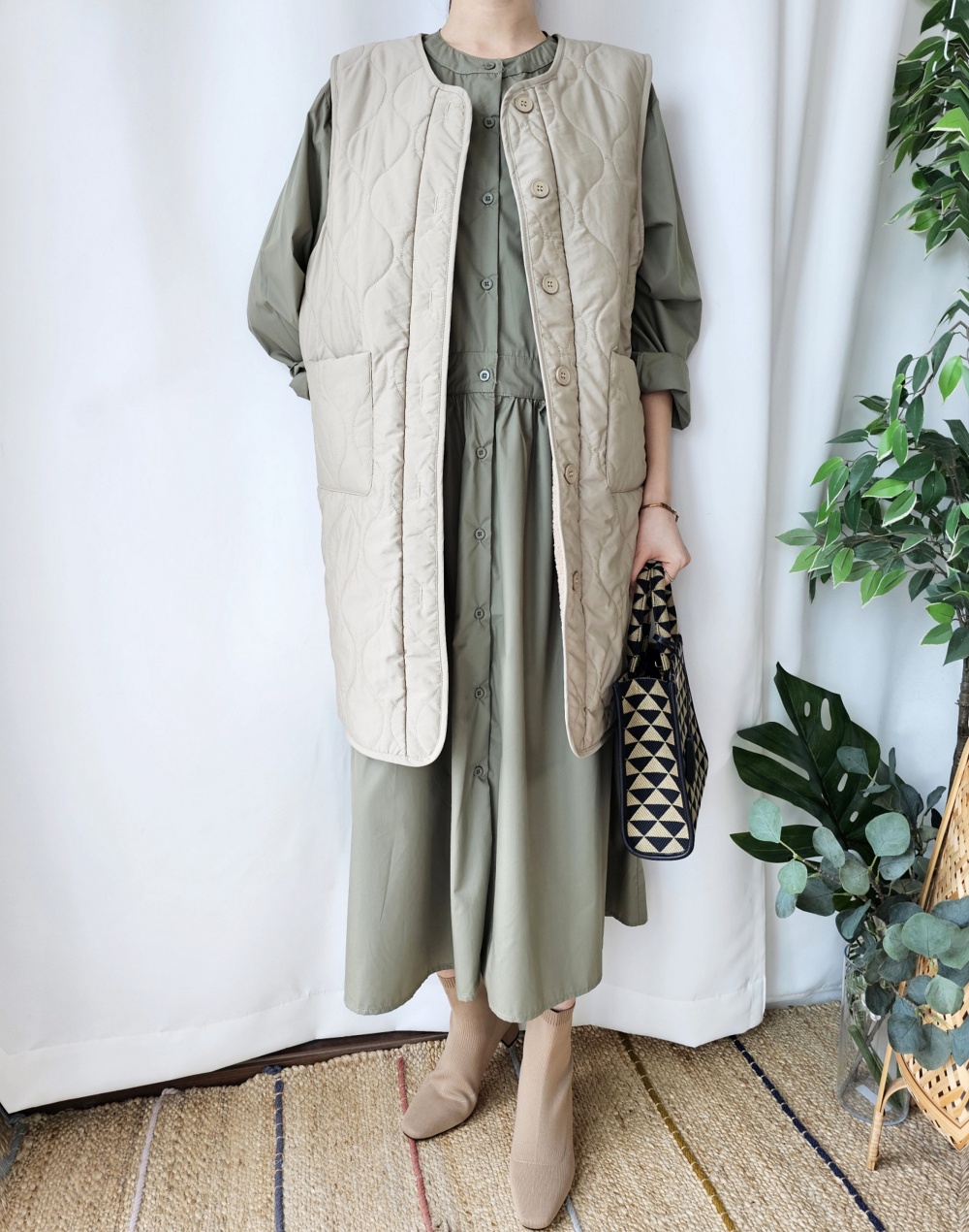 リバーシブルボアキルトロングベスト | 詳細画像35