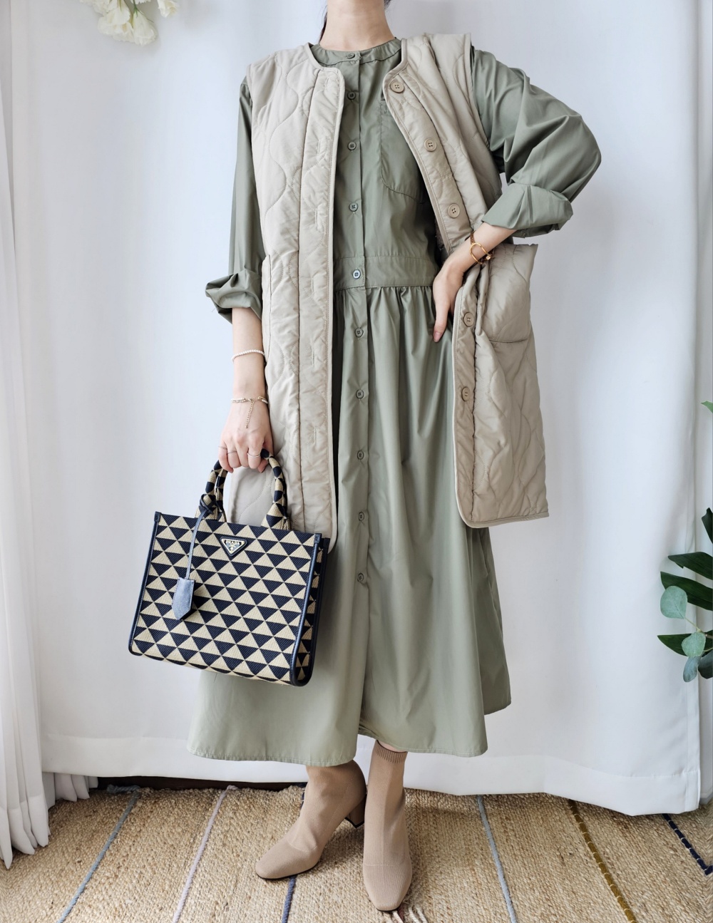 リバーシブルボアキルトロングベスト | 詳細画像37