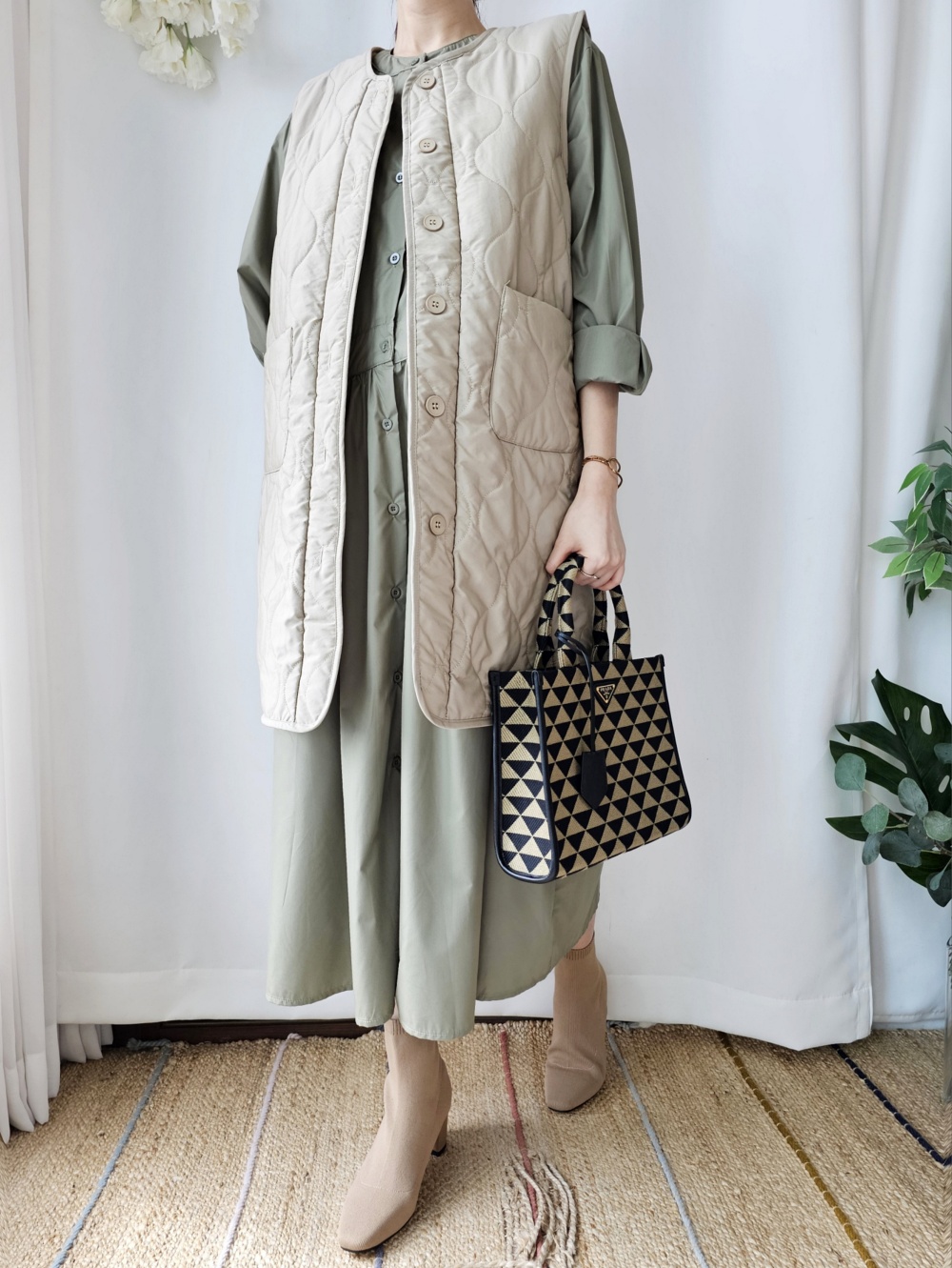 リバーシブルボアキルトロングベスト | 詳細画像38